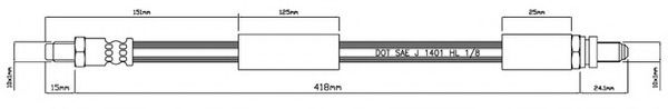 Тормозной шланг MOTAQUIP VBJ294