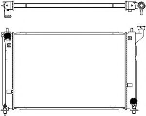 Радиатор, охлаждение двигателя SAKURA  Automotive 3461-1015A