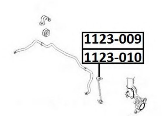 Тяга / стойка, стабилизатор ASVA 1123-009