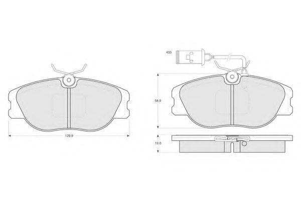 Комплект тормозных колодок, дисковый тормоз PROCODIS FRANCE PF12441