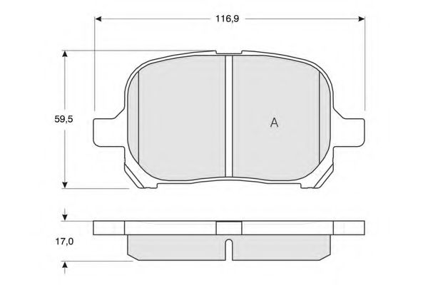 Комплект тормозных колодок, дисковый тормоз PROCODIS FRANCE PF1373