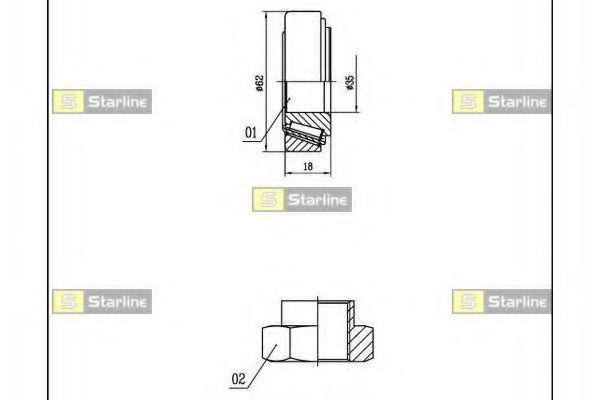 Комплект подшипника ступицы колеса STARLINE LO 01431