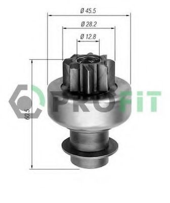 Привод с механизмом свободного хода, стартер PROFIT 1910-8066