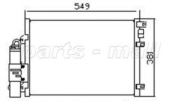 Конденсатор, кондиционер PARTS-MALL PXNCX-059Y