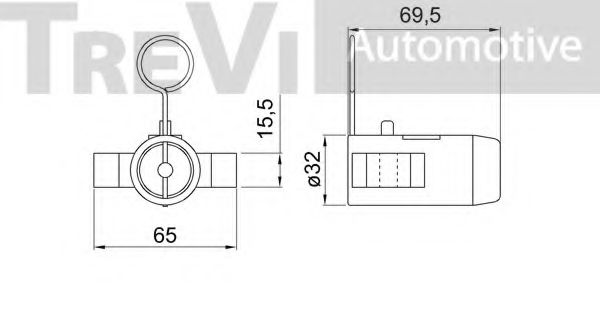 Успокоитель, зубчатый ремень TREVI AUTOMOTIVE TD1725