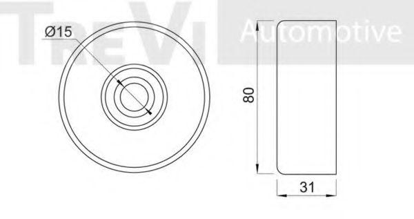Натяжной ролик, поликлиновой  ремень BERTOLOTTI 70213