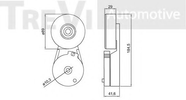 Натяжная планка, поликлиновой ремень TREVI AUTOMOTIVE TA2005