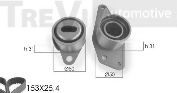 Комплект ремня ГРМ TREVI AUTOMOTIVE KD1010