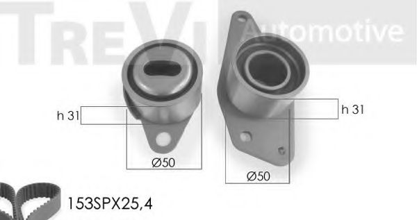 Комплект ремня ГРМ TREVI AUTOMOTIVE KD1198