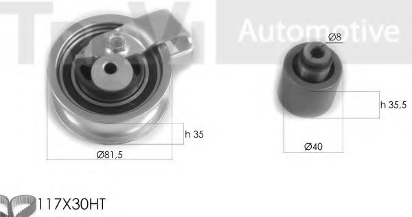 Комплект ремня ГРМ TREVI AUTOMOTIVE KD1261
