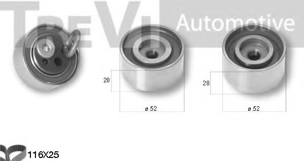 Комплект ремня ГРМ TREVI AUTOMOTIVE KD1387