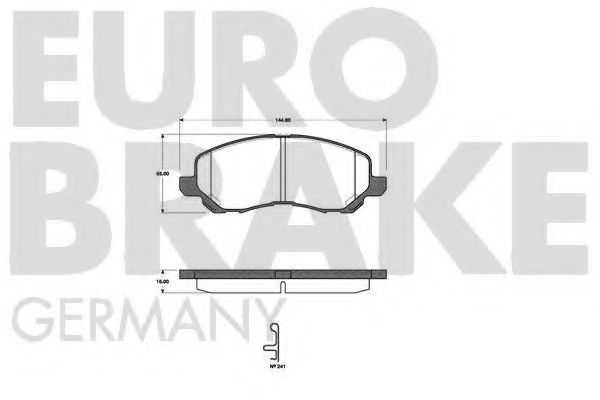 Комплект тормозных колодок, дисковый тормоз EUROBRAKE 5502223028