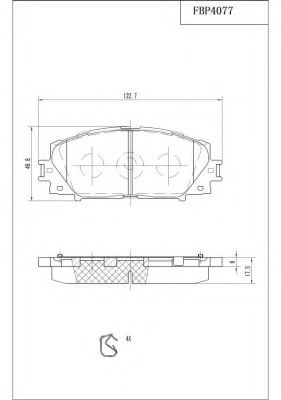 Комплект тормозных колодок, дисковый тормоз FI.BA FBP4077