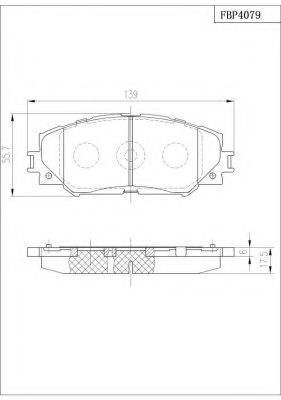 Комплект тормозных колодок, дисковый тормоз FI.BA FBP4079