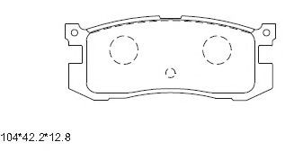 Комплект тормозных колодок, дисковый тормоз ASIMCO KD3751