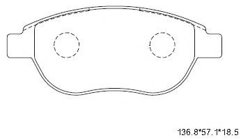 Комплект тормозных колодок, дисковый тормоз ASIMCO KD7720