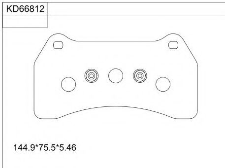 Комплект тормозных колодок, дисковый тормоз ASIMCO KD66812