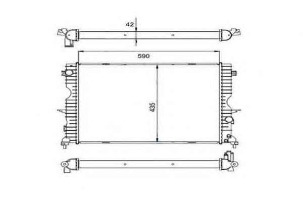 Радиатор, охлаждение двигателя ORDONEZ 2060309