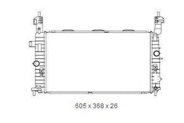 Радиатор, охлаждение двигателя ORDONEZ 2065050