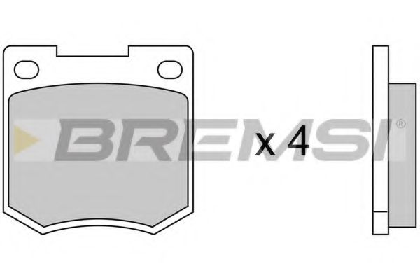 Комплект тормозных колодок, дисковый тормоз BREMSI BP2020