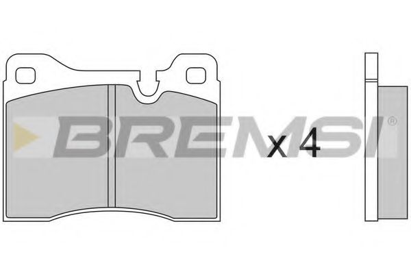 Комплект тормозных колодок, дисковый тормоз BREMSI BP2125