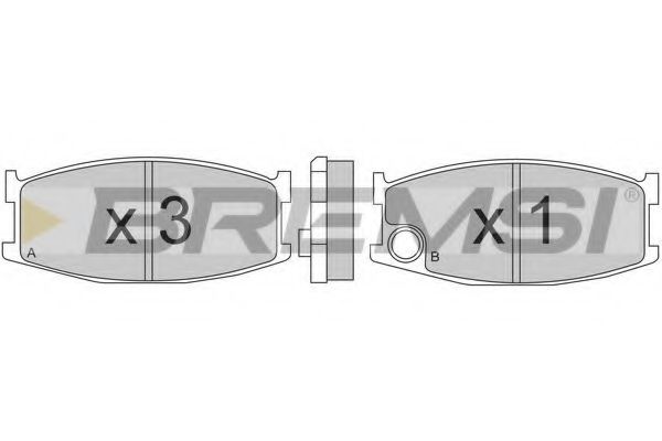 Комплект тормозных колодок, дисковый тормоз BREMSI BP2152