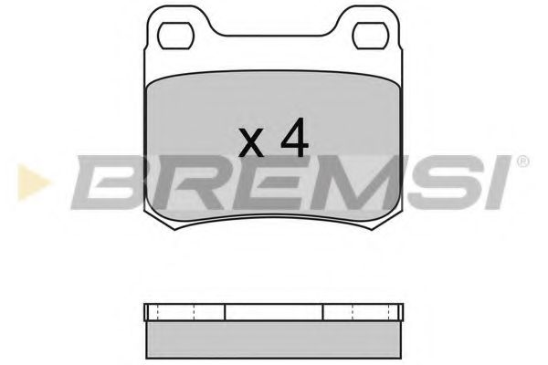 Комплект тормозных колодок, дисковый тормоз BREMSI BP2227