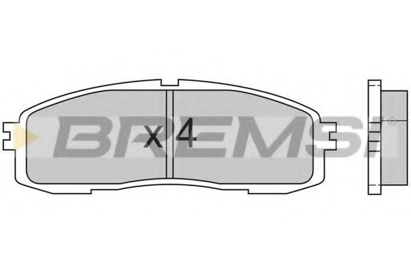 Комплект тормозных колодок, дисковый тормоз BREMSI BP2362