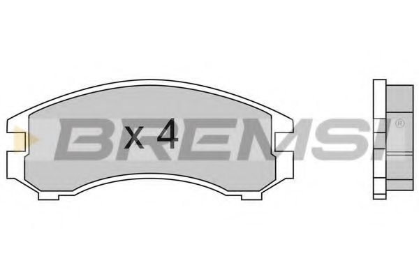 Комплект тормозных колодок, дисковый тормоз BREMSI BP2441
