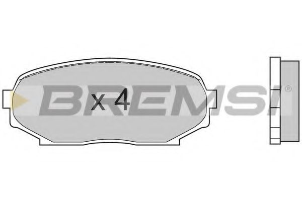 Комплект тормозных колодок, дисковый тормоз BREMSI BP2515