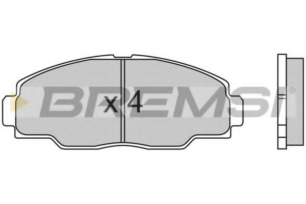 Комплект тормозных колодок, дисковый тормоз BREMSI BP2540