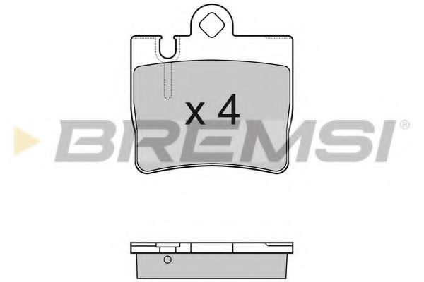 Комплект тормозных колодок, дисковый тормоз BREMSI BP2999