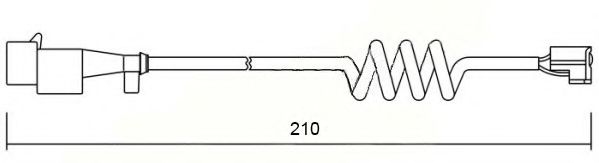 Сигнализатор, износ тормозных колодок BREMSI WI0601
