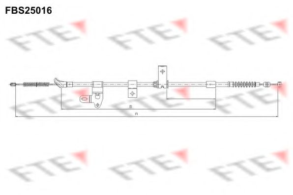 Трос, стояночная тормозная система FTE FBS25016