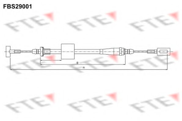 Трос, стояночная тормозная система FTE FBS29001