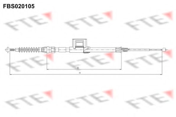 Трос, стояночная тормозная система FTE FBS020105