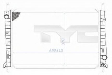 Радиатор, охлаждение двигателя TYC 710-0032