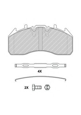 Комплект тормозных колодок, дисковый тормоз FERODO 29187
