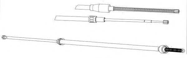 Трос, стояночная тормозная система FERODO FHB433102