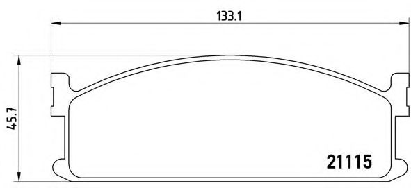 Комплект тормозных колодок, дисковый тормоз BREMBO P 59 008