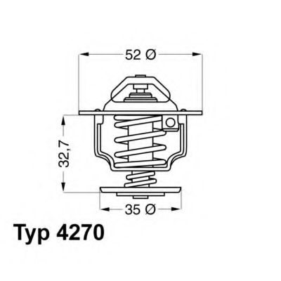 Термостат, охлаждающая жидкость WAHLER 4270.88D