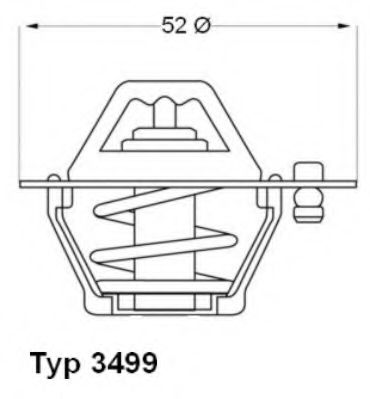 Термостат, охлаждающая жидкость WAHLER 3499.82D