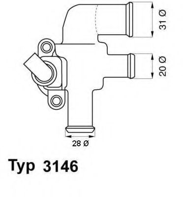 Термостат, охлаждающая жидкость WAHLER 3146.90D