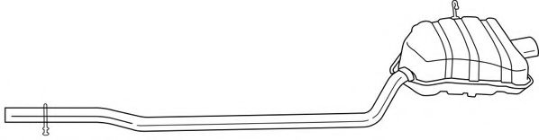 Глушитель выхлопных газов конечный AKS DASIS SG77606