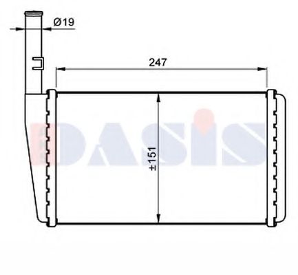 Теплообменник, отопление салона AKS DASIS 029005N