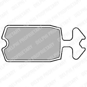 Комплект тормозных колодок, дисковый тормоз DELPHI LP100
