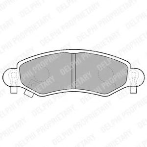 Комплект тормозных колодок, дисковый тормоз DELPHI LP1500