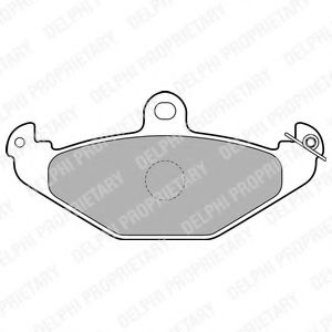 Комплект тормозных колодок, дисковый тормоз DELPHI LP1756