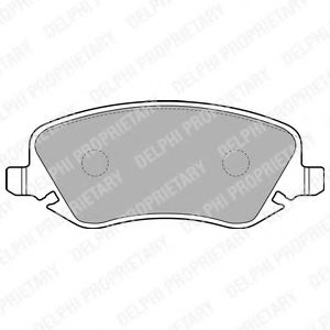Комплект тормозных колодок, дисковый тормоз DELPHI LP1795