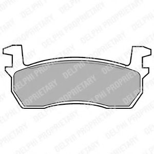 Комплект тормозных колодок, дисковый тормоз DELPHI LP259